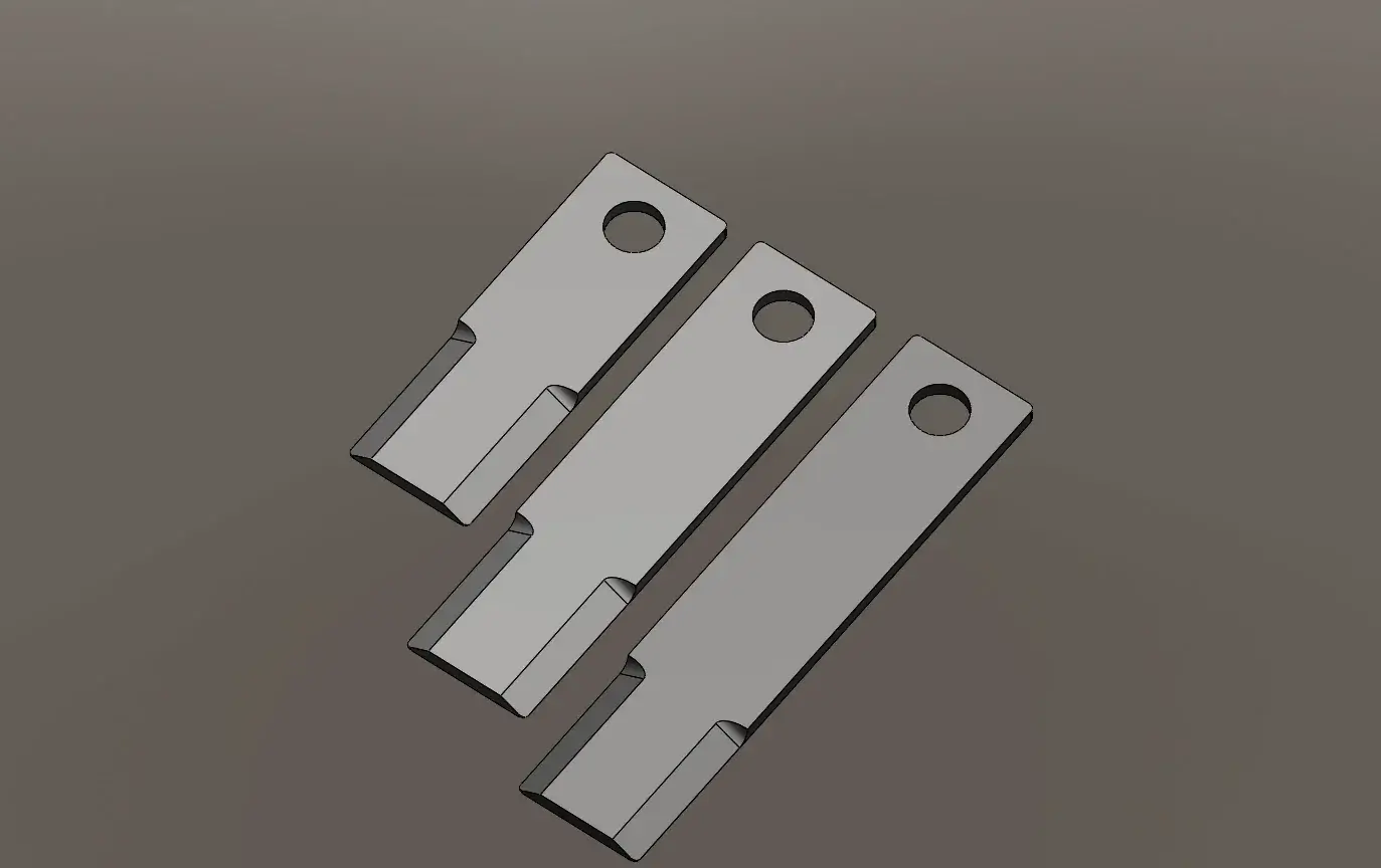 Couteaux plat à double biseau, Gamme 12 mm